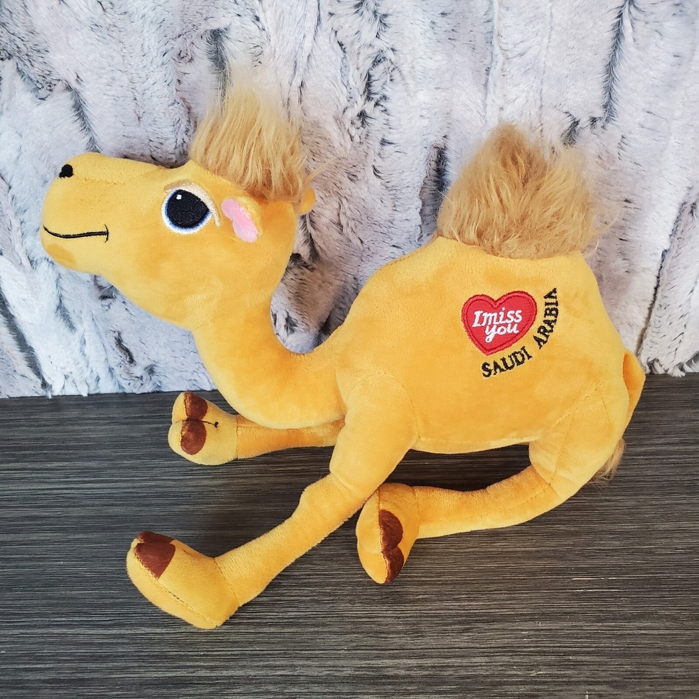 Plush Camel I MISS YOU SAUDI ARABIA Heart Tush Stuffed Animal Toy